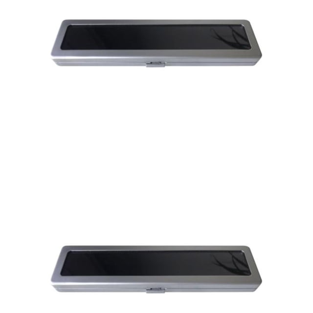 maskred Metal Jewlery Case Display Box Organizer Storage for Diamond Polish Silver 2Set