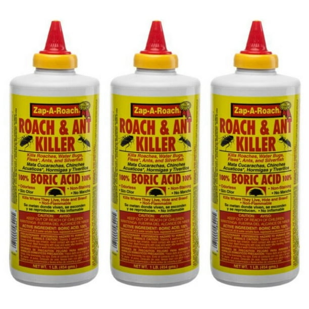 ZapARoach 100 Percent Boric Acid Roach Ant Killer Odorless Water Bug