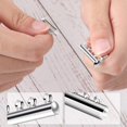 thumbnail image 3 of 8 Pieces 4 Sizes Slide Clasp Lock Necklace Connector Multi Strands Slide Tube Clasps with Storage Box for Layered Bracelet Necklace Jewelry Crafts, 3 of 7