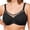 Black, variant on Minimizer Bra for Women Full Coverage Underwire Mesh Crossover Design, Smooth Support T-Shirt Bra for Everyday