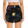 thumbnail image 4 of Xecao's Galaxy for a double-layer running short for women, perfect for gym, tennis, and more, featuring a convenient pocket., 4 of 9