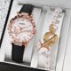 thumbnail image 1 of Corea Mariposa Y Flor Diamante Mujeres Relojes Señoras Perlas Pulsera Reloj De Cuarzo Conjunto Gao Jiahui unisex, 1 of 2