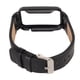 thumbnail image 5 of Correa de reloj de cuero PU, pulsera de repuesto resistente al agua con caja de acero inoxidable negra para Mi Band 7 Pro, color negro, 5 of 5