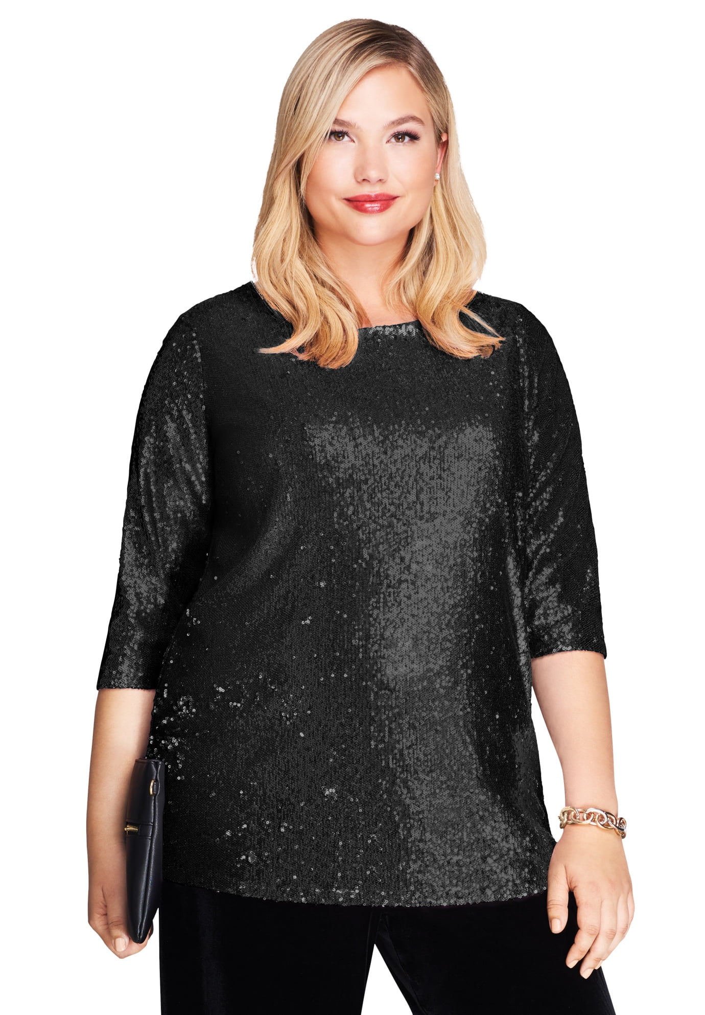 sequin tunic top plus size