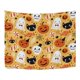 thumbnail image 2 of Tapiz de Halloween ABPHQTO Calabaza Fantasma Gato Y Calavera Decoración Colgante 128x150 cm, 2 of 4