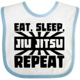 thumbnail image 3 of Inktastic Eat, Sleep, Jiu Jitsu, Repeat Boys or Girls Baby Bib, 3 of 4