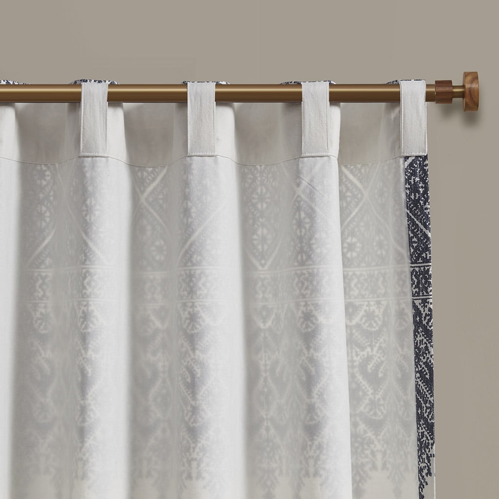 MAYEERTY Cotton Printed Curtain Panel with Chenille detail and Lining(Only 1 Pc Panel)