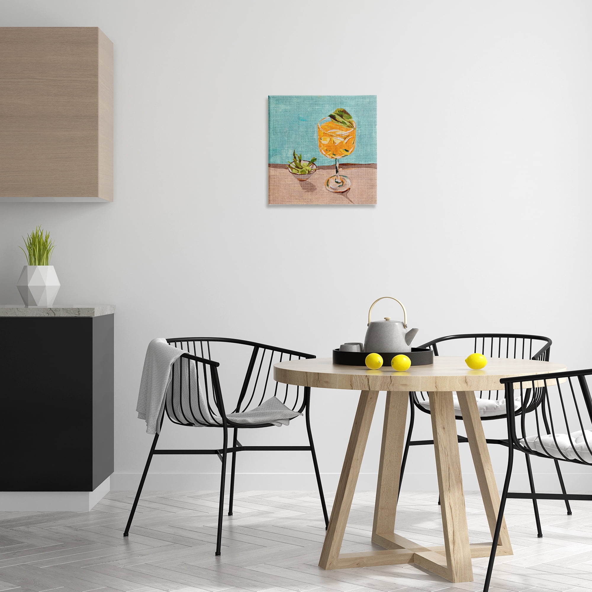Stupell Industries Orange Cocktails Still Life Food & Beverage Painting Wrapped Canvas Art Print Wall Art, 17 x 17