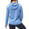thumbnail image 4 of Aosijia Womens UPF 50+ UV Sun Protection Clothing Zip Up Hoodie Long Sleeve Sun Shirt Fishing Running Athletic Hiking Jacket Outdoor Performance Shirt with Zip Pockets, 4 of 7
