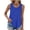 #03Royal Blue, variant on Womens Tank Tops Summer Loose Sleeveless Tops Ribbed Trim Scoop Neck Curved Hem Orange M