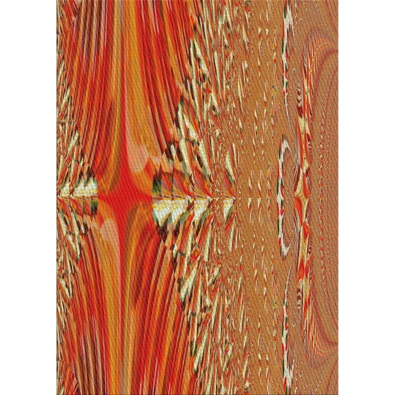 Ahgly Company Indoor Rectangle Patterned Orange Novelty Area Rugs, 2' x 3'