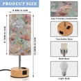 thumbnail image 2 of Touch Control Table Lamp with LED Bulb Bedside Lamp for Bedroom Living Room Abstract Pink Floral Pattern, 2 of 8
