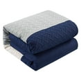 thumbnail image 5 of Chic Home Shaila 10 or 8 Piece Comforter Set Color Block Quilted Embroidered Design Bed in a Bag Bedding, 5 of 11