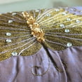 thumbnail image 4 of Purple Lumbar Pillow Cover, Butterfly Theme Crystals Sparkly Glitter Lumbar Pillow Cover, 12x24 inch (30x60 cm) Lumbar Pillow Cover, Rectangle Silk - Embroidered Butterfly, 4 of 4