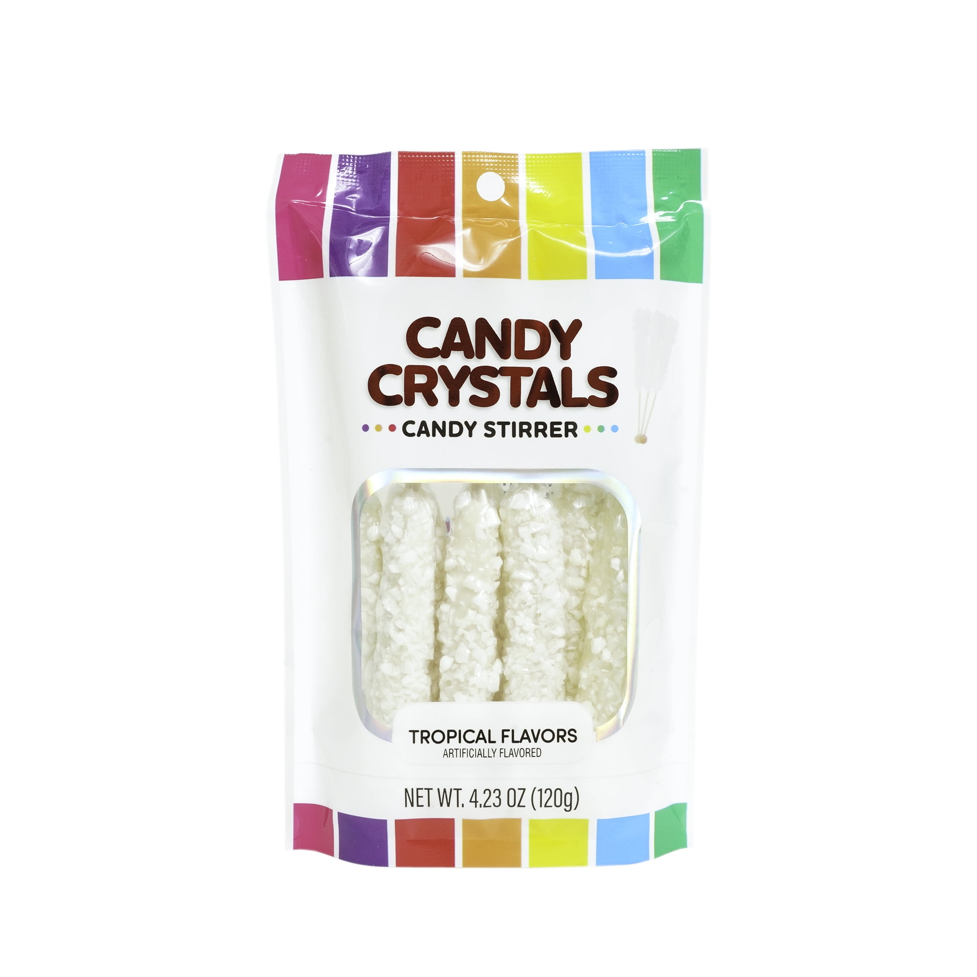 Hilco Tropical Flavored White Candy Stirrers, 4.23 oz, 8 Pack