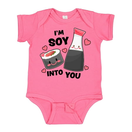 

Inktastic I m Soy into You with Cute Soy Sauce and Sushi Gift Baby Boy or Baby Girl Bodysuit