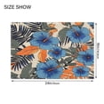 thumbnail image 4 of IAUYY Set of 2 Inch Bath Mat Thick Soft Plush Shower Mat TPR Backing Material Non Slip Bath Mats for Bathroom for Tub Shower Hotel Orange Tropical Leaves, 4 of 9