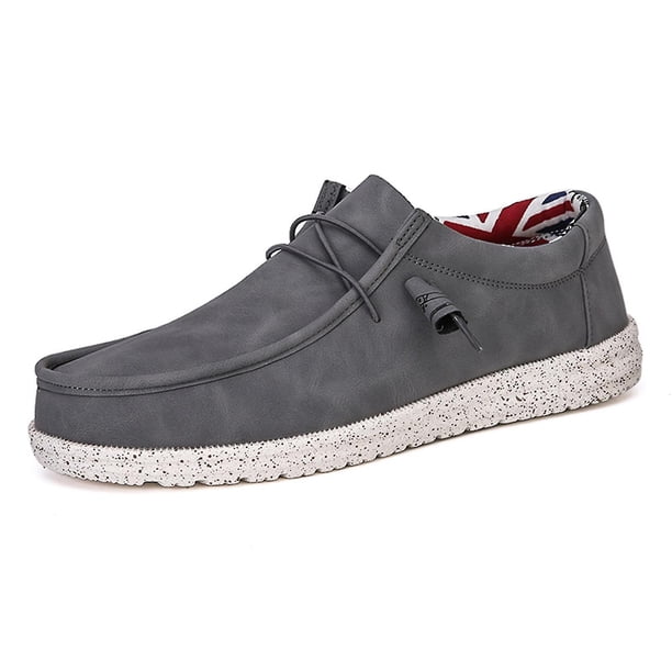 Zapatos de lona ligeros Zapatillas casuales cómodas Zapatos planos sin cordones de lona