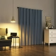 thumbnail image 2 of Sun Zero Cyrus 1-Piece  Thermal 100% Blackout  Back Tab/Rod Pocket Curtain Panel, Denim Blue, 40”W x 84"L, 2 of 9