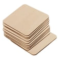 thumbnail image 1 of 10x Crafts Slice Blank Square Pieces Unfinished Wooden Natural Cutouts 8cm, 1 of 8