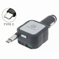 thumbnail image 6 of Car Charger Retractable 4.8Amp Type-C 2-Port USB Fast Charge N6W for LG Q7 Plus, G Pad X II 10.1, V50 ThinQ 5G, Stylo 4 Plus, Google Nexus 5X, G8X ThinQ, G8 ThinQ, G7 ThinQ, 5, 6 of 6