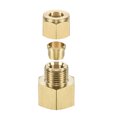 thumbnail image 3 of Unique Bargains G1/2 Female Thread x 10mm Tube OD Brass Compression Tube Fitting, 2 Pack, 3 of 5