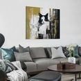 thumbnail image 2 of ARISTURING Brown Canvas Print Wall Painting, Watercolor White Modern Oil Painting Abstract Art Contemporary Art Decoration for Bedroom Square Wall Decor (16x16 inch), 2 of 4