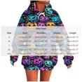 thumbnail image 3 of JOANKDMI Womens Retro Graphic Halloween Sweatshirt Hoodie Oversized Colorful Print Pullover Long Sleeve Drawstring with Pocket Y2K Fall Fashion Casual Trendy Tops, 3 of 6