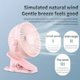 thumbnail image 4 of RoamHome Electric Clip-on Mini Fan Charging Small Fans USB Rechargeable Handheld Battery Powered Portable Fans Personal Cooling Fan That Blows Cold Air (Pink), 4 of 7