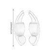 thumbnail image 2 of Steering Wheel Shift Paddles Gear Shift Extension For Golf Suncool Sprint Myrtle Sienna , Silver, 2 of 5