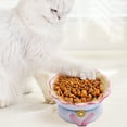 thumbnail image 3 of Elevated Flower Shape Cat Bowl – Non-slip Base Ceramic Feeder, Prevents Neck Strain, Promotes Digestion, 3 of 8