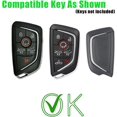 thumbnail image 2 of Key Fob Cover Compatible with Chevrolet Corvette C8 2020-2026 6 Button Metal Key Shell Keychain Case Holder Protector,Gunmetal-Green, 2 of 7
