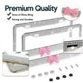 thumbnail image 2 of 2 Pack Bling License Plate Frame，Handcrafted Bling Rhinestone Premium Stainless Steel License Plate Frame，Clear Color Rhinestone Crystal, 2 of 12