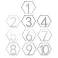 thumbnail image 1 of 10 Uds. Números de mesa de boda números hexagonales marcadores de posición tarjetas de mesa de fiesta HOMEMAXS 14075639-MX, 1 of 6