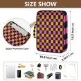 thumbnail image 3 of Haosy Accordion File Organizer Zipper Binder 500 Sheet 6-Tab Expanding File Folder Multi-Pocket 1.2 Inch 3 Ring Pink and Orange Checkered, 3 of 7