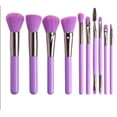 thumbnail image 1 of Paquete de 10 brochas de maquillaje Kabuki sintéticas de primera calidad, brocha para base, mezcla de polvos faciales, colorete, correctores, sombras de ojos, juego de brochas de maquillaje, 1 of 2