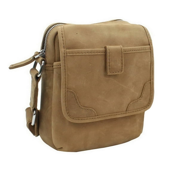 Vagarant Traveler 8.5" Cowhide Leather Parent-Child Shoulder Waist Bag LS23.BRN