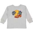 thumbnail image 3 of Inktastic Number Two Race Car Boys or Girls Long Sleeve Toddler T-Shirt, 3 of 5