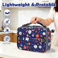 thumbnail image 2 of GYEUKHAM Kids Insulated Lunch Bag,Durable School Lunch Box with Shoulder Strap & Bottle Holder,Water-Resistant Thermal Cooler Tote for Boys & Girls,Rugby, 2 of 8