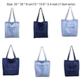 thumbnail image 4 of Sonducket Bolso de hombro de lona para mujer Bolso de compras de gran capacidad de mezclilla de estudiante Bolsas de mensajero y de hombro azul claro Tipo 1, 4 of 4