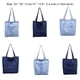 thumbnail image 2 of Qarigey Bolso de lona para mujer, bolso grande de tela vaquera para compras, bolso de hombro, escolar para libros de estudiantes Bolsas de mensajero y de hombro azul claro Tipo 2, 2 of 4