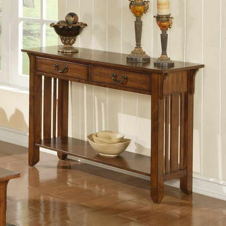 Zahara 2 Drawer Sofa Table Mission Oak