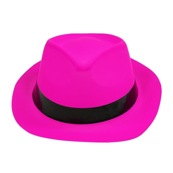 Homburg Top Hat Bright Color Porkpie Hat for Celebration and Street Photography