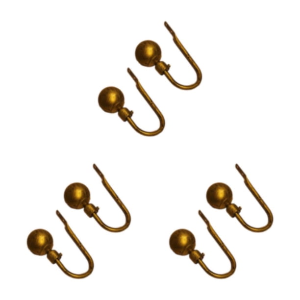 Advancent 2 piezas cortina Tieback en forma de U elegante antioxidante hogar sala de estar gancho sujetador accesorios cian bronce Type1 NO1