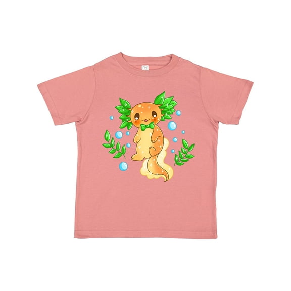 Inktastic Cute Orange and Green Axolotl Boys or Girls Toddler T-Shirt