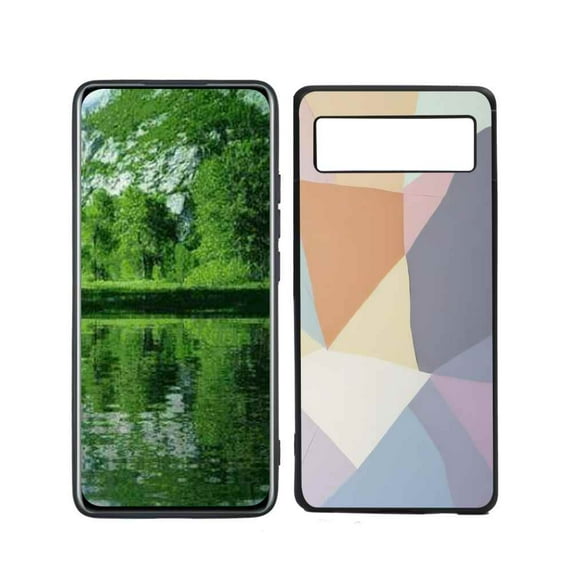 Cute-Geometry Phone Case, Degined for Google Pixel 6(2021) Case Men Women, Flexible Silicone Shockproof Case for Google Pixel 6(2021)