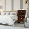 thumbnail image 4 of Gymax Modern 5 Piece Bedroom Furniture Set Bed Dresser Mirror Chest Night Stands, 4 of 4