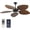 Brown, variant on 52" Tropical Ceiling Fan, Modern Palm Leaf Indoor Outdoor Ceiling Fan with Light and Remote Control, Flush Mount Ceiling Fans for Patio, Living Room, Porch, Bedroom, Noiseless (Brown-Model B)
