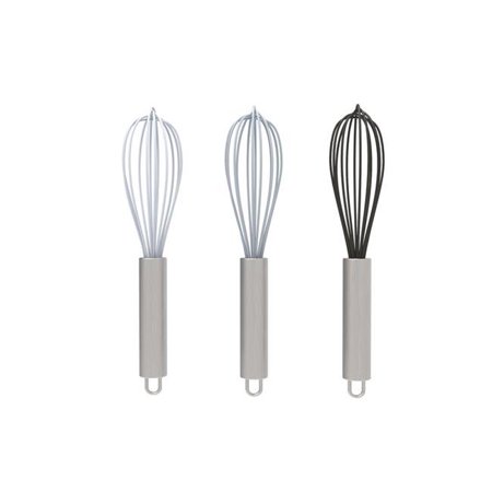 

Silver Silicone & Stainless Steel Mini Whisk - Pack of 15