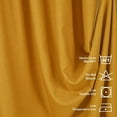 thumbnail image 3 of 3S Brother's Home Decorative M-Yellow Curtains Extra Wide Extra Long Luxury Colors Linen Look Custom Made 5-25 Feet Made in Turkey Hang Back Tab ( 1 Panel ) Home Décor (52"Wx84"L), 3 of 6
